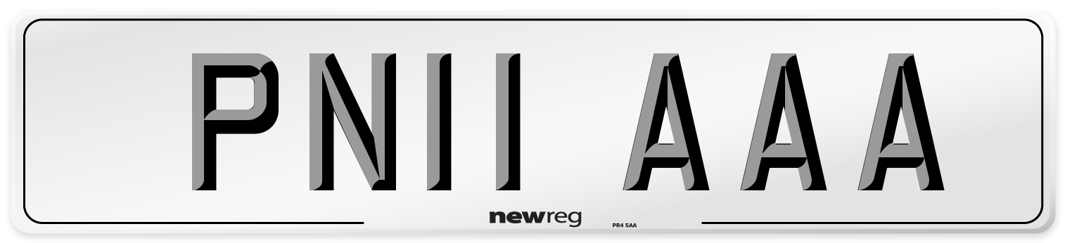 PN11 AAA Number Plate from New Reg